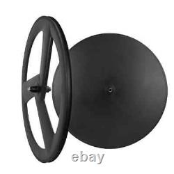 700c Carbon Wheels Front 3 Spokes Rear Disc Road Fixed Gear Bicycle Wheelset