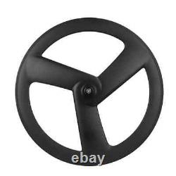 700c Carbon Wheels Front 3 Spokes Rear Disc Road Fixed Gear Bicycle Wheelset