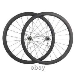 700c Cyclocross Road Bike Carbon Wheelset 25x35/45mm Clincher Center Lock HG XDR