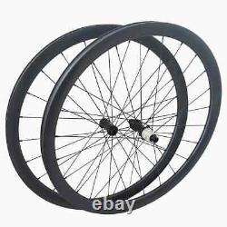 700c Gravel Road Bike Wheelset Tubeless Carbon Wheels Ratchet HG XD Hub 28 X40mm