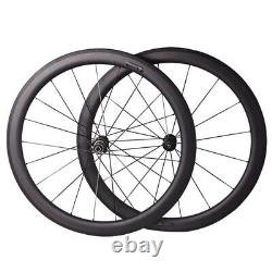 700c Road Bicycle Wheelset Carbon Fiber Wheels V Brake 38/50/60/88mm