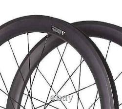 700c Road Bicycle Wheelset Carbon Fiber Wheels V Brake 38/50/60/88mm