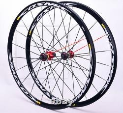 700c Road Bike Alloy Wheels Carbon Fiber Hub V / C Brake Rim Depth 30mm Wheelset