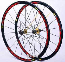 700c Road Bike Alloy Wheels Carbon Fiber Hub V / C Brake Rim Depth 30mm Wheelset