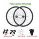 700c Road Bike Asymmetrical Carbon Fiber Wheelset 35mm Depth 30mm Wide Clincher