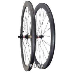 700c Road Bike Carbon Wheels Asymmetry Clincher Tubeless Tapeless Straight Pull