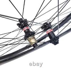 700c Road Bike Carbon Wheels Asymmetry Clincher Tubeless Tapeless Straight Pull