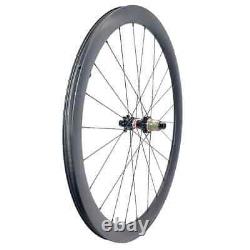 700c Road Bike Carbon Wheels Asymmetry Clincher Tubeless Tapeless Straight Pull