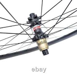 700c Road Bike Carbon Wheels Asymmetry Clincher Tubeless Tapeless Straight Pull