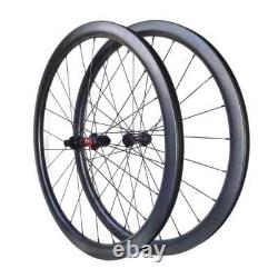 700c Road Bike Carbon Wheels Asymmetry Tubeless Center Lock Wheelset 29mm Wide