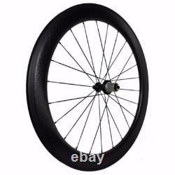 700c Road Bike Wheelset Carbon Fiber Tubular Clincher Bicycle Wheels 25x50mm