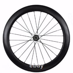 700c Road Bike Wheelset Carbon Fiber Tubular Clincher Bicycle Wheels 25x50mm
