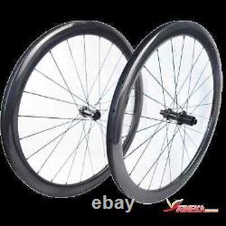 700c Road Carbon Wheels 25mm Wide 35 38 45 55mm Depth Clincher Tubuless Tubular
