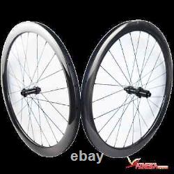 700c Road Carbon Wheels 25mm Wide 35 38 45 55mm Depth Clincher Tubuless Tubular