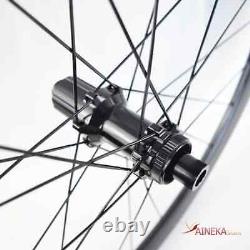 700c Road Carbon Wheels 25mm Wide 35 38 45 55mm Depth Clincher Tubuless Tubular