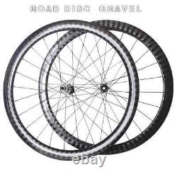 700c Road Racing Bike Carbon Wheelset Tubeless Center Lock Straight Pull Hubs