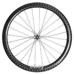 700c Road Racing Bike Carbon Wheelset Tubeless Center Lock Straight Pull Hubs