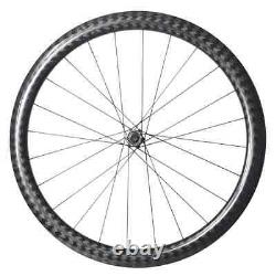 700c Road Racing Bike Carbon Wheelset Tubeless Center Lock Straight Pull Hubs