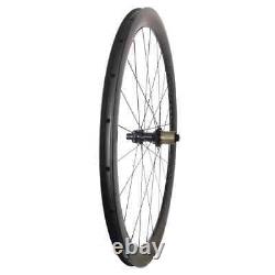 700c Road Racing Bike Carbon Wheelset Tubeless Center Lock Straight Pull Hubs