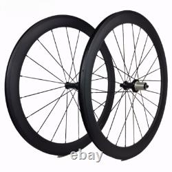 700c Tubular Clincher Bicycle Wheels Road Bicycle Carbon Fiber Wheelset 50x23mm