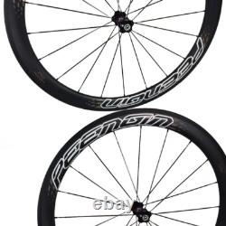 700c Tubular Clincher Bicycle Wheels Road Bicycle Carbon Fiber Wheelset 50x23mm