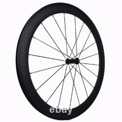 700c Tubular Clincher Bicycle Wheels Road Bicycle Carbon Fiber Wheelset 50x23mm