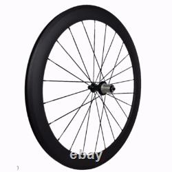 700c Tubular Clincher Bicycle Wheels Road Bicycle Carbon Fiber Wheelset 50x23mm