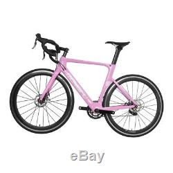 700x28C Alloy Wheels Road Bike Carbon Complete Disc Racing Bicycle Frameset Pink