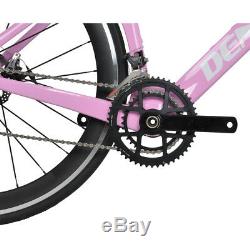 700x28C Alloy Wheels Road Bike Carbon Complete Disc Racing Bicycle Frameset Pink