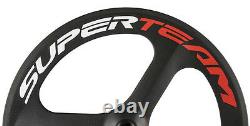 70mm Front Tri Spoke Road Bike Carbon Fiber Wheel Tri Spoke Bicycle Wheel 700C