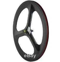 70mm Tri Spoke Rear Wheels Bicycle Carbon 3 Spoke Wheel Road Bike Tri Spoke 700C