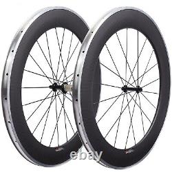 80mm Carbon Wheels Aluminum Alloy Brake Ceramic Bearing R13 CN 424 Road Wheelset