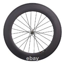 88mm 25 U Shape Carbon Road Wheels Tubuless Bicycle Wheelset Straight Pull Hub