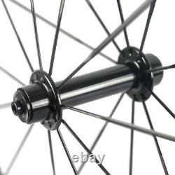 88mm Carbon Wheels Road Bike Clincher Carbon Wheelset 25mm U Shape 3k Matte 700C
