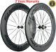 88mm Carbon Wheels Road Bike Racing Cycle Wheelset 700c 23mm 3k Matte Black Logo