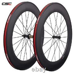 88mm Clincher Bicycle Carbon Wheels 700C Straight Pull R36 Road Bike Wheelset