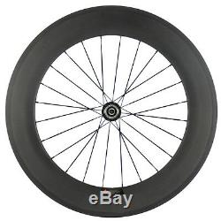 88mm Clincher Bicycle Wheels Road Bike 700C Race Carbon Wheelset 3K Matte Basalt