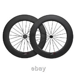 88mm Clincher Carbon Wheels 700C Powerway UD matt Road Bike Cycle Basalt Rim 11s