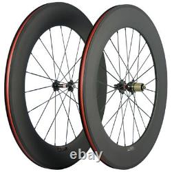 88mm Deep Carbon Road Bike Wheels Novatec 271 Hub Cycling Carbon Wheelset 20/24