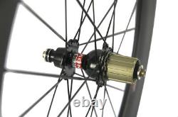 88mm Deep Carbon Road Bike Wheels Novatec 271 Hub Cycling Carbon Wheelset 20/24