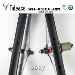 88mm T800 Carbon Fiber Road Racing Bicycle Wheels Aero Carbon Bike Wheelset OEM