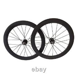 88x25mm T800 Fixed Gear Wheels Road Bike Track Carbon Wheelset Clincher Tubuless