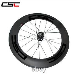 88x25mm T800 Fixed Gear Wheels Road Bike Track Carbon Wheelset Clincher Tubuless