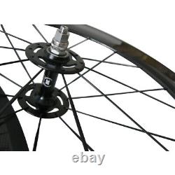 88x25mm T800 Fixed Gear Wheels Road Bike Track Carbon Wheelset Clincher Tubuless