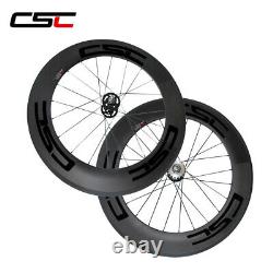 88x25mm T800 Fixed Gear Wheels Road Bike Track Carbon Wheelset Clincher Tubuless