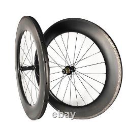 90mm Depth 700C Carbon Road Bike Wheelset Time Trial/Triathlon Wheels Clincher