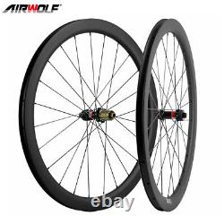 AIRWOLF 45mm Tubeless Carbon Gravel Wheelset 28mm Width Road Bike Disc Brake