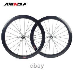 AIRWOLF 700C 5025mm Carbon Road Bike Wheelset Bicycle Wheels Disc Tubeless