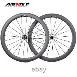 AIRWOLF 700C 5025mm Carbon Wheelset Road Bike Wheels Tubeless R13 Hub Rim Brake