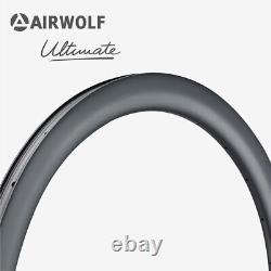 AIRWOLF 700c Carbon Road Bike Rim Disc Brake 45mm-Depth 25mm-Width Tubeless